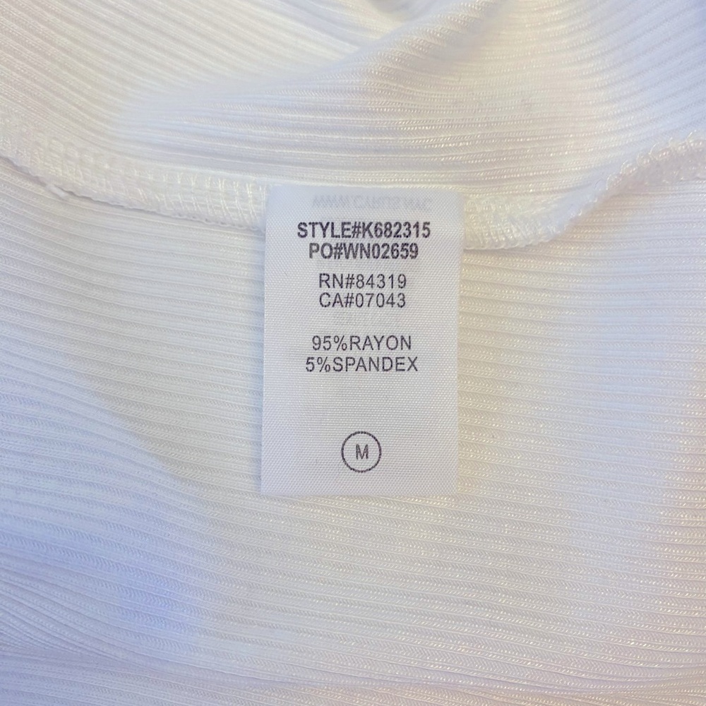 White Cyrus ribbed tee - Picture 4 of 4